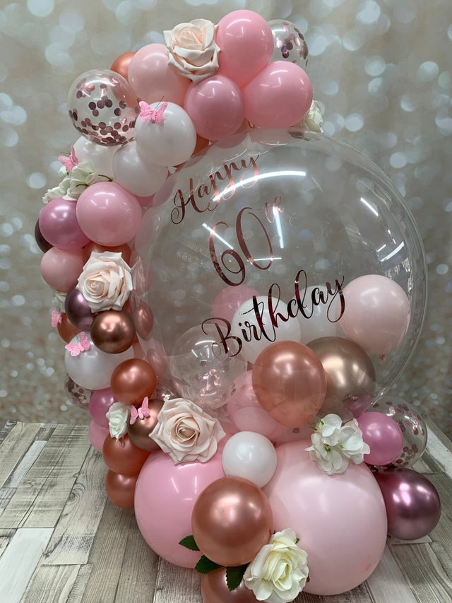 Bespoke Bubble Balloon Garland | Created by Enchanted Balloons Bristol